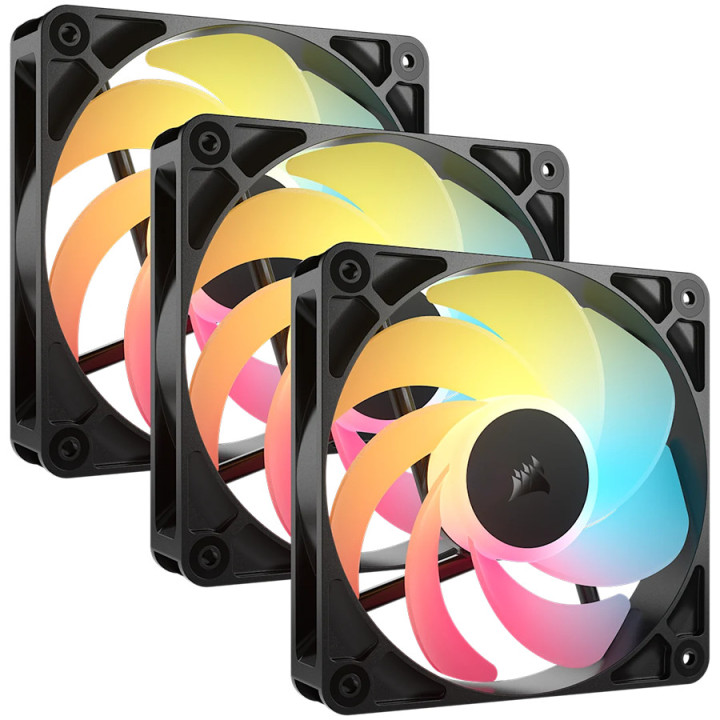 Вентилатори за кутия CORSAIR RS120-R ARGB, 3x120mm, 2100 RPM, PWM - CO-9050196-WW - 1