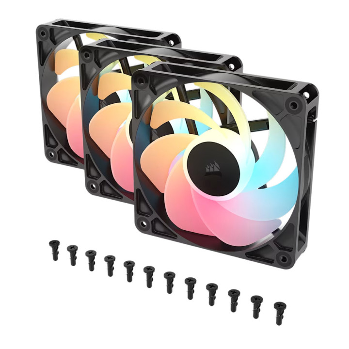 Вентилатори за кутия CORSAIR RS120-R ARGB, 3x120mm, 2100 RPM, PWM - CO-9050196-WW - 9