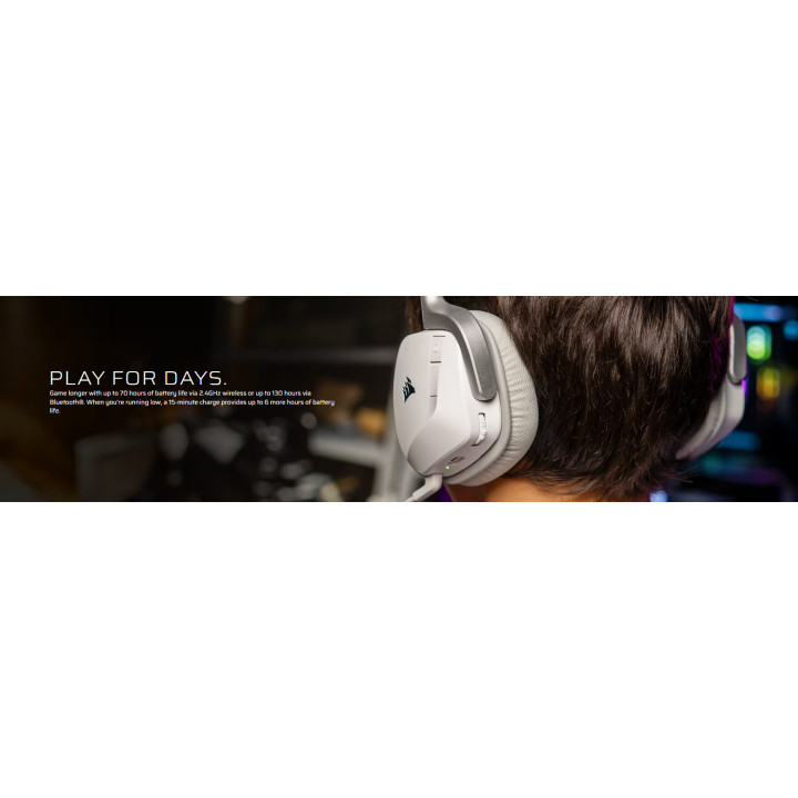 Геймърски слушалки CORSAIR VOID Wireless V2, безжични, розови - CA-9011394-WW - 3