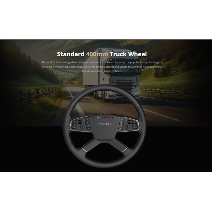 Геймърски волан MOZA RACING R5 Pro Truck Driving Simulator Bundle, TSW Truck Wheel, основа R5, PC - RS112 - 7