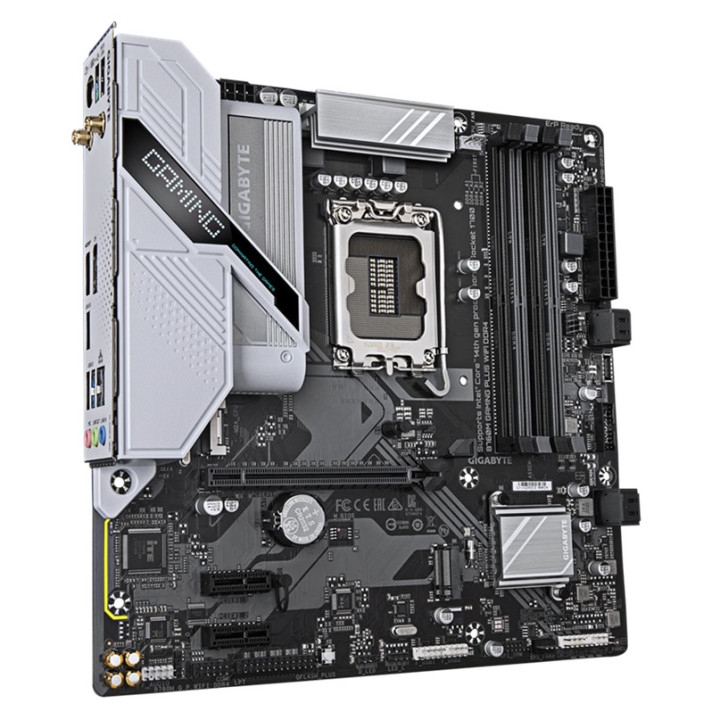 Дънна платка Gigabyte B760M GAMING PLUS WIFI DDR4, LGA1700 - 3