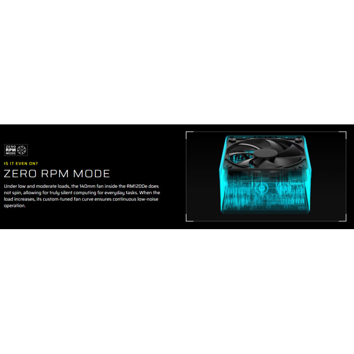 Модулно захранване CORSAIR RMe Series RM1200e, 1200W, ATX 3.1, 80 PLUS Platinum - CP-9020316-EU - 12