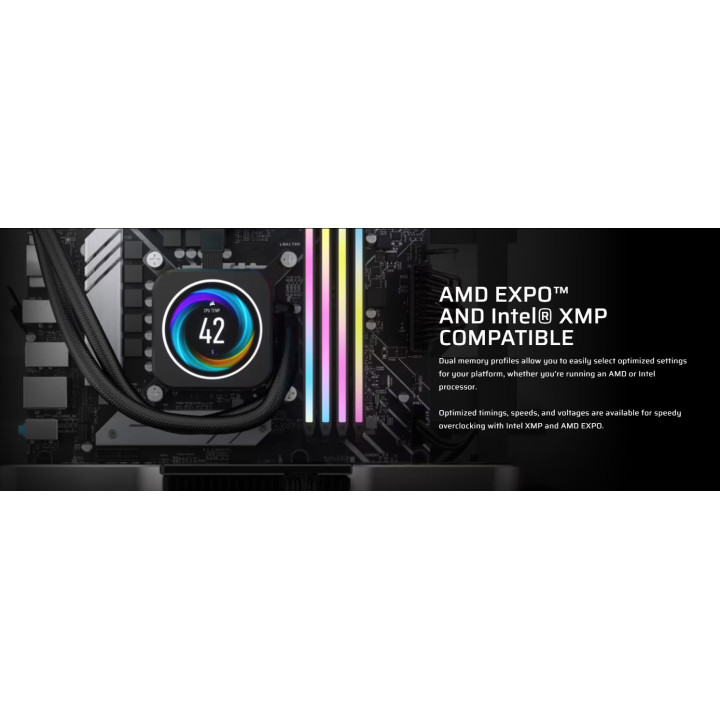 RAM памет CORSAIR DOMINATOR TITANIUM, 64GB (2x32GB) DDR5 6000MT/s, CL30, Intel XMP/AMD EXPO - CMP64GX5M2B6000Z30 - 9