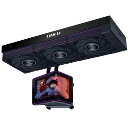 Водно охлаждане за процесор Lian Li HydroShift II OLED Curved 360 UNI FAN P28, 360mm, 3x120mm, Intel/AMD - G89.GHS2OLDC36PB.00 -