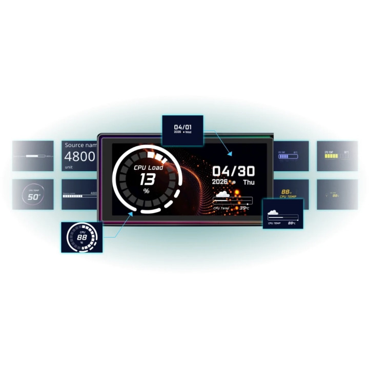 Водно охлаждане за процесор Lian Li HydroShift II OLED Curved 360 UNI FAN P28, 360mm, 3x120mm, Intel/AMD - G89.GHS2OLDC36PB.00 -