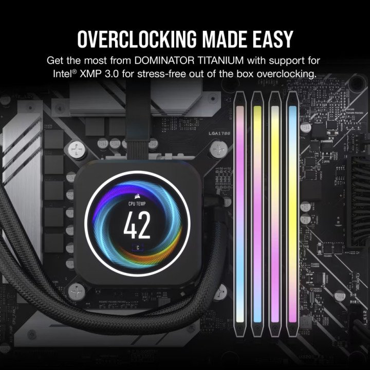 RAM памет CORSAIR DOMINATOR TITANIUM, 64GB (2x32GB) DDR5 6000MT/s, CL30 - CMP64GX5M2B6000Z30W - 5