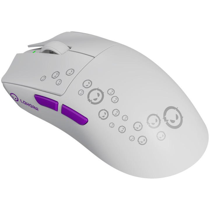 Геймърска мишка LORGAR MSP81W Pro, безжична, PixArt 3950, 30000 DPI, Bluetooth/RF, бяла - LRG-MSP81W-WH - 2