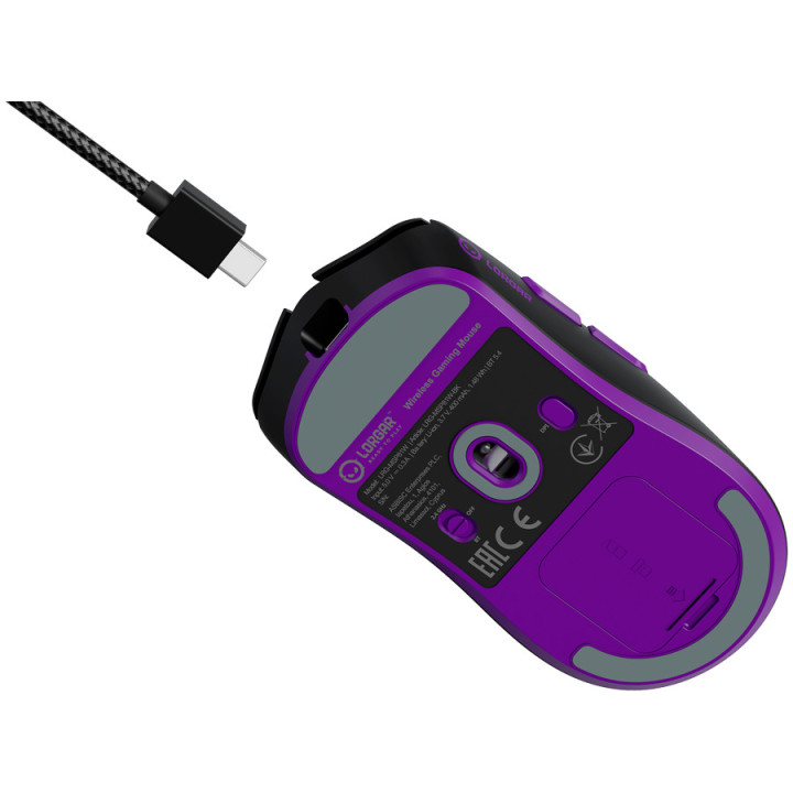Геймърска мишка LORGAR MSP81W Pro, безжична, Bluetooth/RF, PixArt 3950, 30000 DPI - LRG-MSP81W-BK - 9