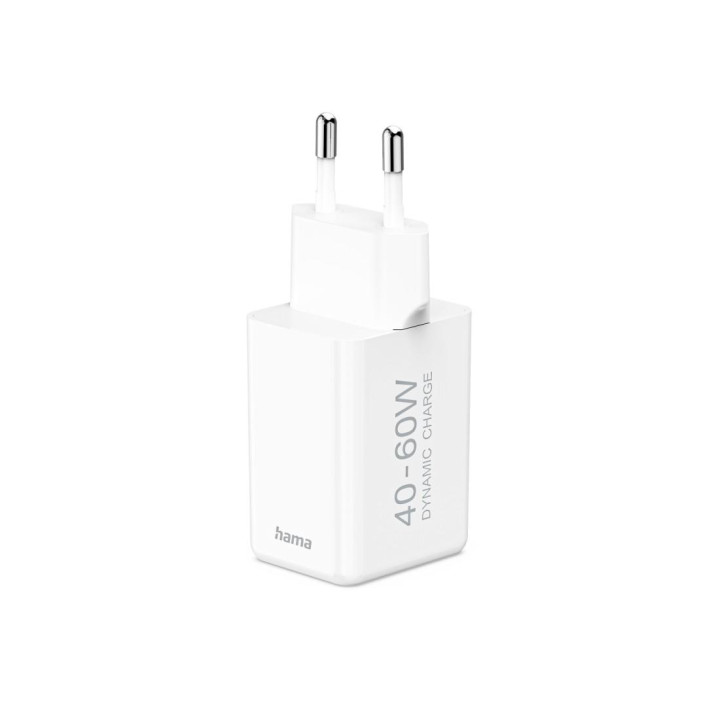Зарядно устройство HAMA Dynamic Fast Charger, 40-60W, GaN, USB-C, PD, бяло - 201941 - 6