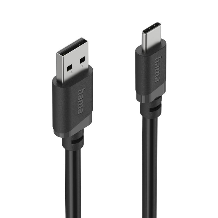 USB кабел HAMA Essential, USB-A към USB-C, 1 м, 480Mbit/s, 3A, черен - HAMA-201811 - 5