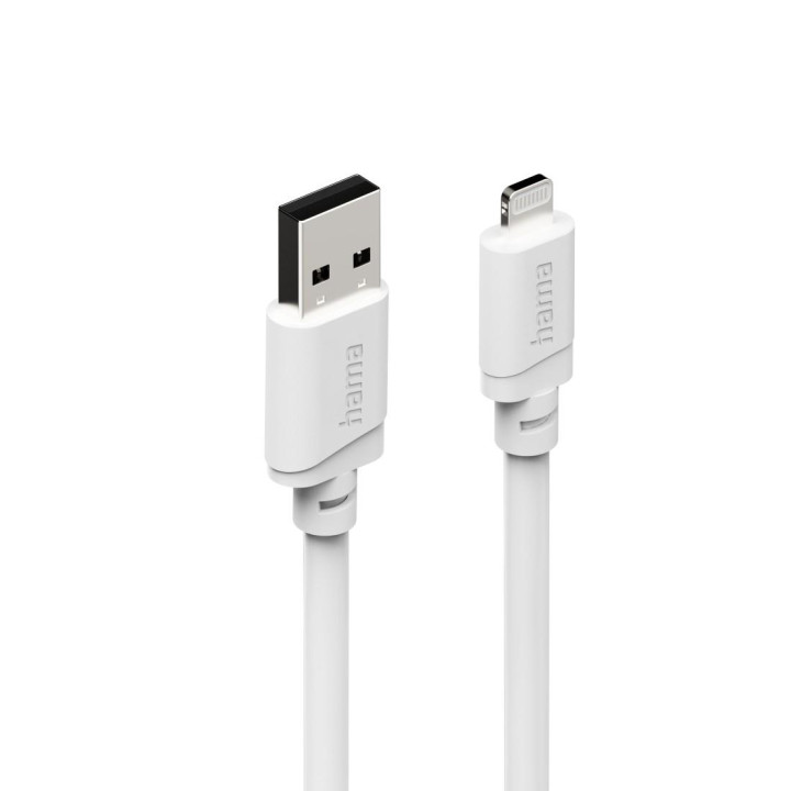 Кабел за зареждане HAMA, USB-A към Lightning, 2m, за Apple iPhone/iPad/iPod, бял - HAMA-201801 - 3
