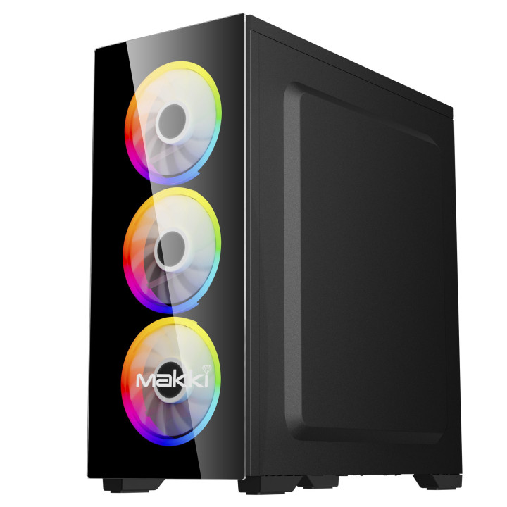 Кутия за компютър Makki A62 aRGB ATX, Remote/4 Fans - MAKKI-A72-ARGB-4F