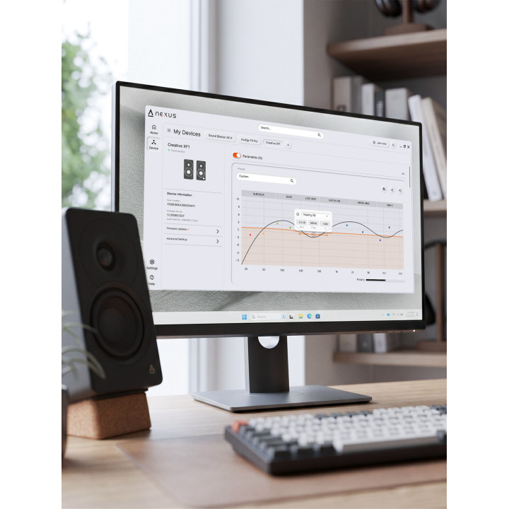 Тонколони Creative XF1, 2.0, 72W RMS, Bluetooth 6.0, USB-C/Aux - 51MF1730AA000 - 6