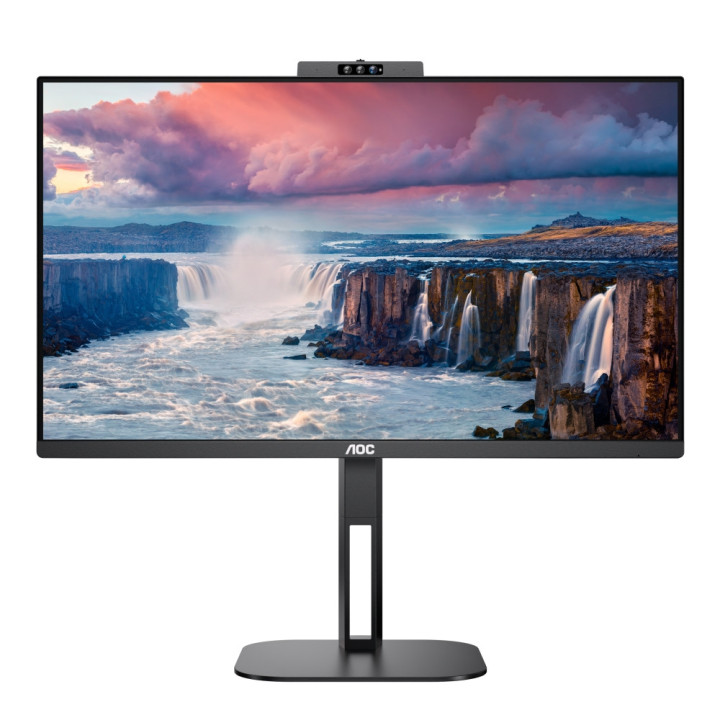 Монитор AOC 24V5CW/BK, 23.8" IPS WLED, FHD 75Hz, 4ms, 1ms, FreeSync, Low Blue Light, 5Wx2, 2MP Windows Hello, HDMI, DP, USB hub