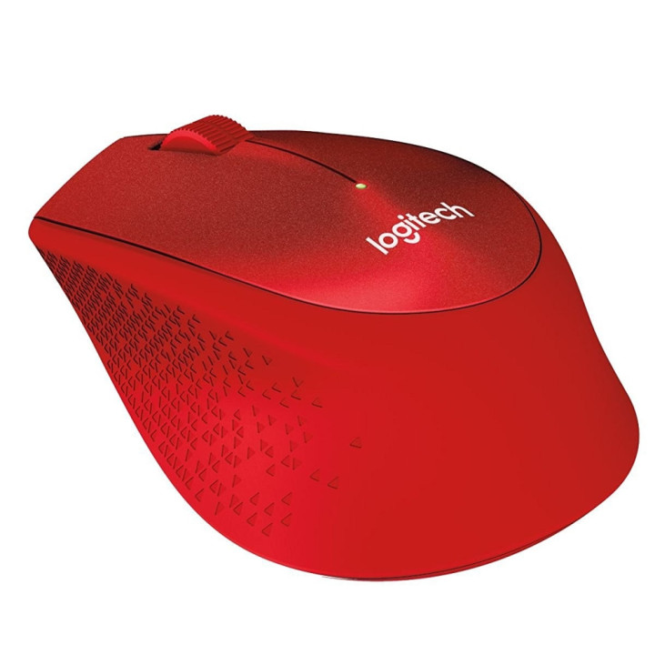 Безжична мишка Logitech M330 Silent Plus, червена