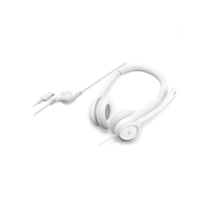 Слушалки Logitech H390 USB Computer Headset - OFF-WHITE - USB - N/A - EMEA-914 - 981-001286