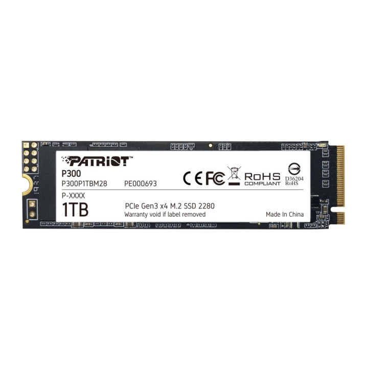 SSD диск Patriot 1TB P300 M.2 2280 PCIE, 2100/1650 MB/s - P300P1TBM28