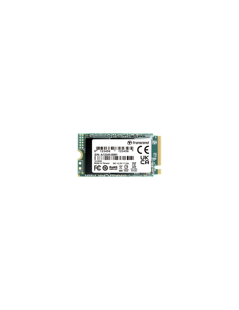 SSD диск Transcend 256GB, M.2 2242,PCIe Gen3x4, NVMe, 3D TLC, DRAM-less - TS256GMTE400S