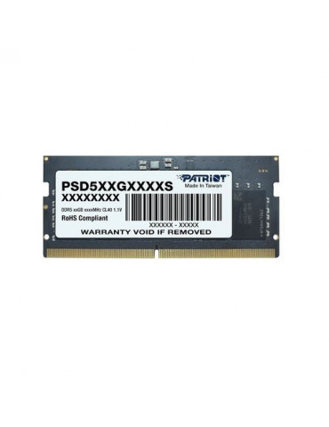 RAM памет Patriot 8GB DDR5 4800MHz Signature SODIMM - PSD58G480041S