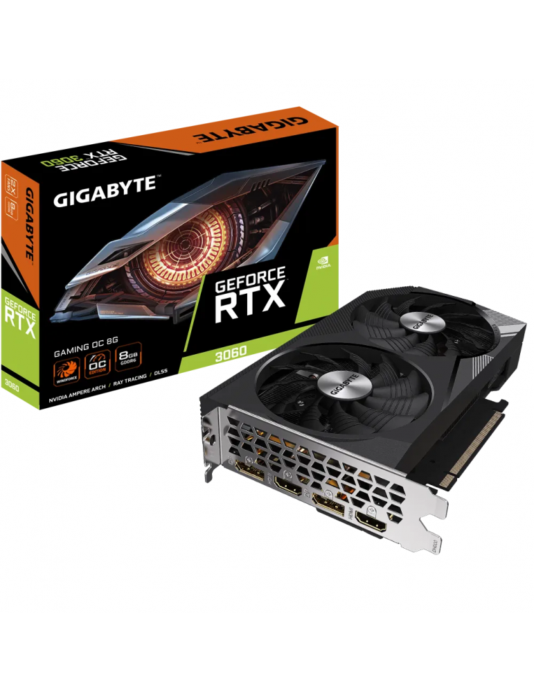 Видео карта Gigabyte GeForce RTX 3060 GAMING OC 8GB GDDR6, 128bit - N3060GAMING OC-8GD  1.0