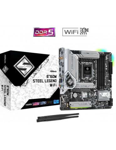 Дънна платка ASROCK B760M STEEL LEGEND WIFI, LGA1700