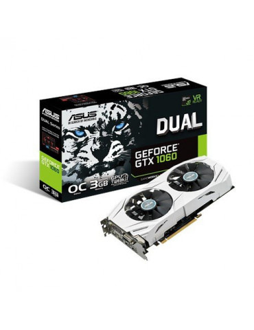 Видео карта Asus Dual Nvidia GeForce GTX 1060 OC 3GB GDDR5
