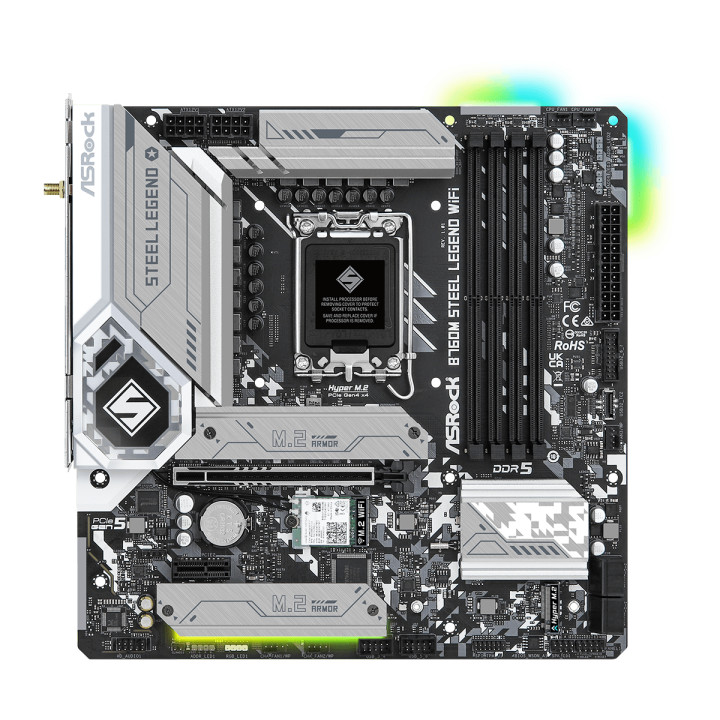 Дънна платка ASROCK B760M STEEL LEGEND WIFI, LGA1700