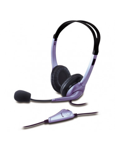 Слушалки Genius HS-04S лилави с микрофон