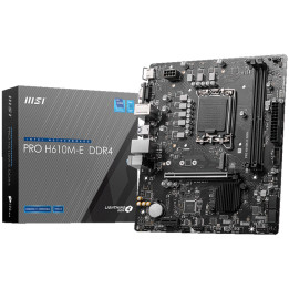 Дънна платка MSI PRO H610M-E DDR4, LGA1700, PCIe 4.0, M.2 Gen3 x4