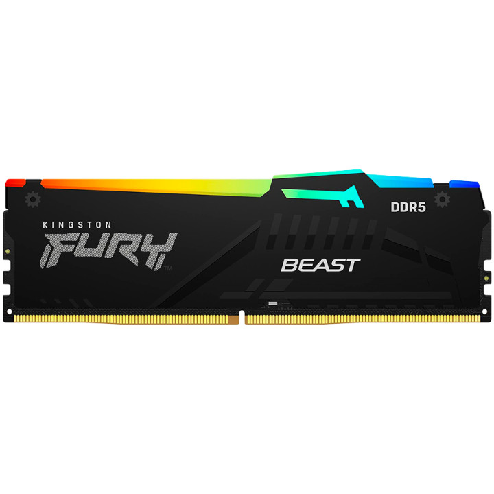 RAM памет Kingston 64GB(2x32GB) DDR5 DRAM 6000MHz CL36 Beast RGB EXPO RGB - KF560C36BBEAK2-64