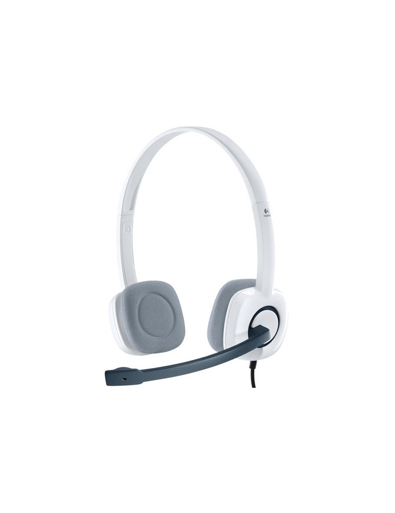 Слушалки Logitech H150 бяли с микрофон