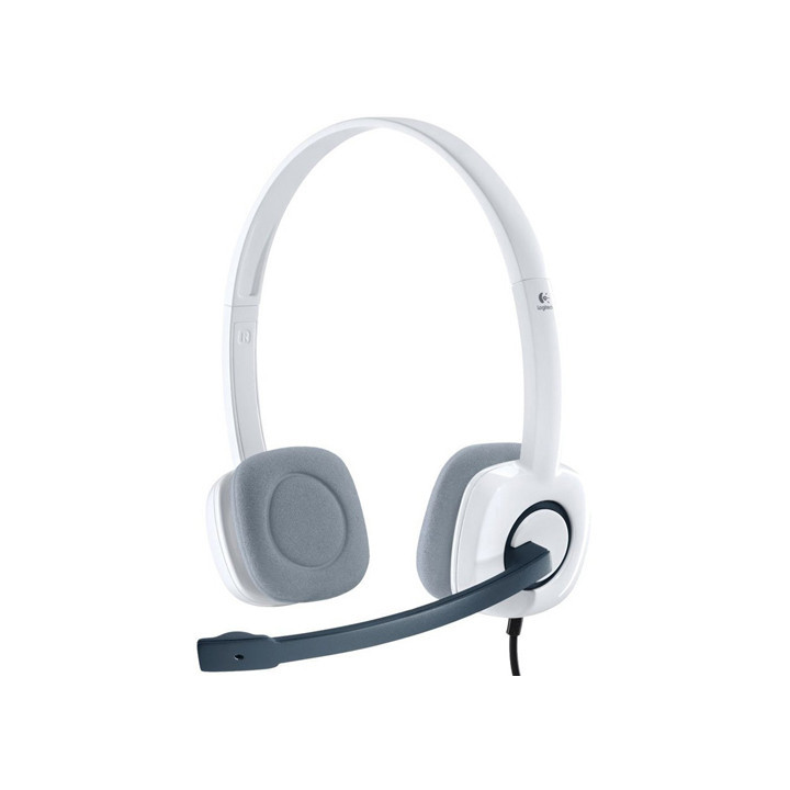 Слушалки Logitech H150 бяли с микрофон