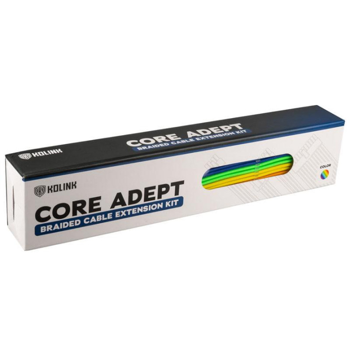 Комплект оплетени кабели Kolink Core, Rainbow - ZUAD-1297