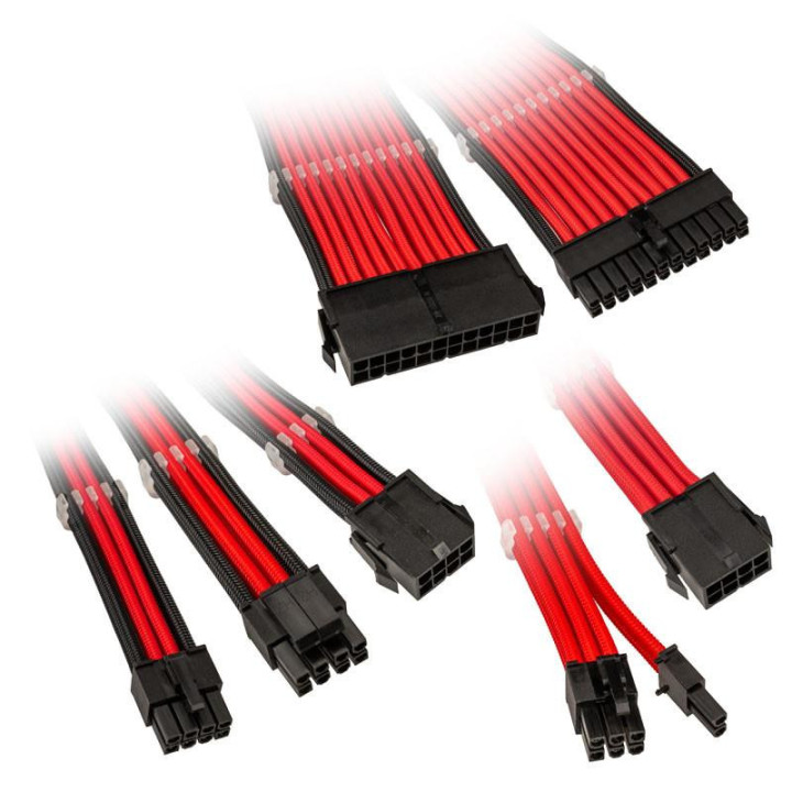 Комплект оплетени кабели Kolink Core, Red - ZUAD-1280
