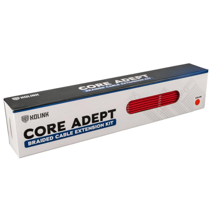 Комплект оплетени кабели Kolink Core, Red - ZUAD-1280