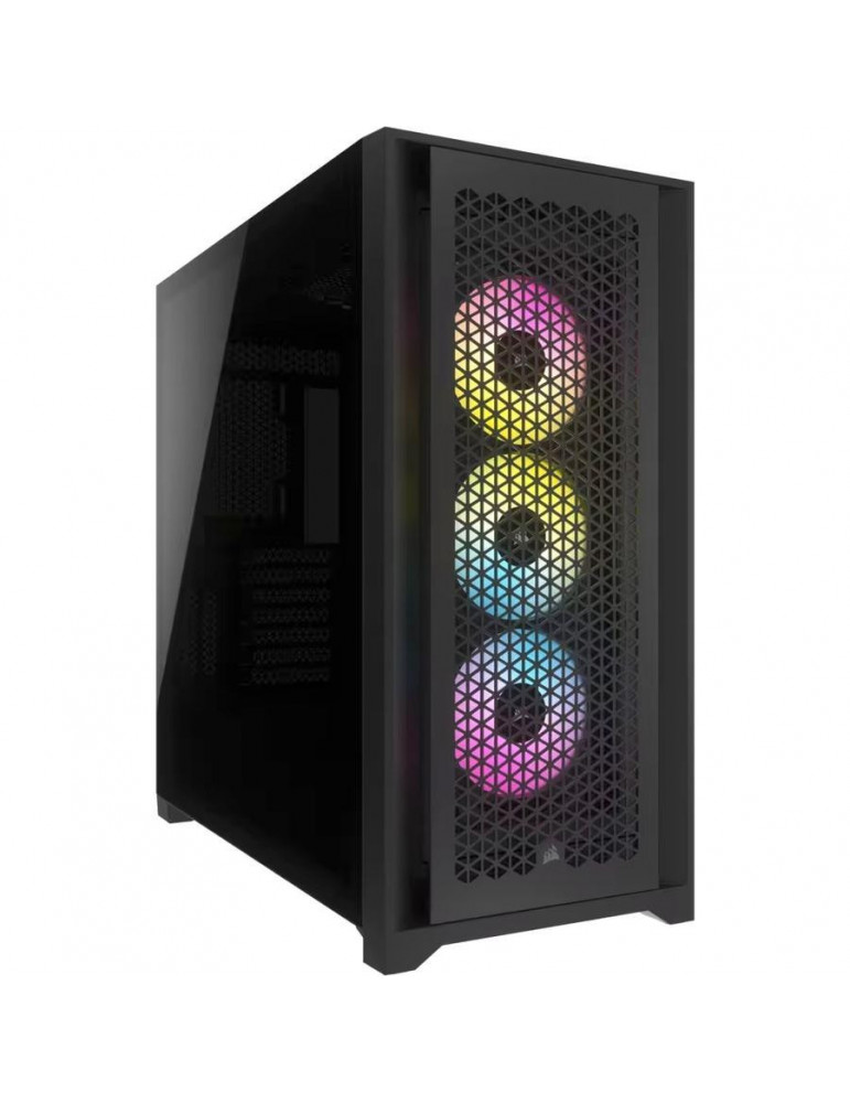 Кутия за компютър Corsair iCUE 5000D RGB Airflow Mid Tower, Tempered Glass, черен - CC-9011242-WW