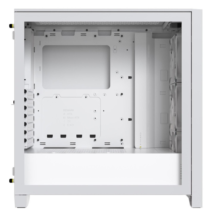 Кутия за компютър Corsair iCUE 4000D RGB Airflow Mid Tower, Tempered Glass, Бял - CC-9011241-WW