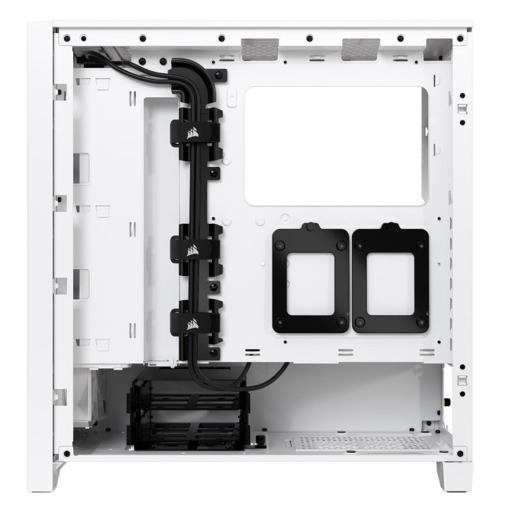 Кутия за компютър Corsair iCUE 4000D RGB Airflow Mid Tower, Tempered Glass, Бял - CC-9011241-WW