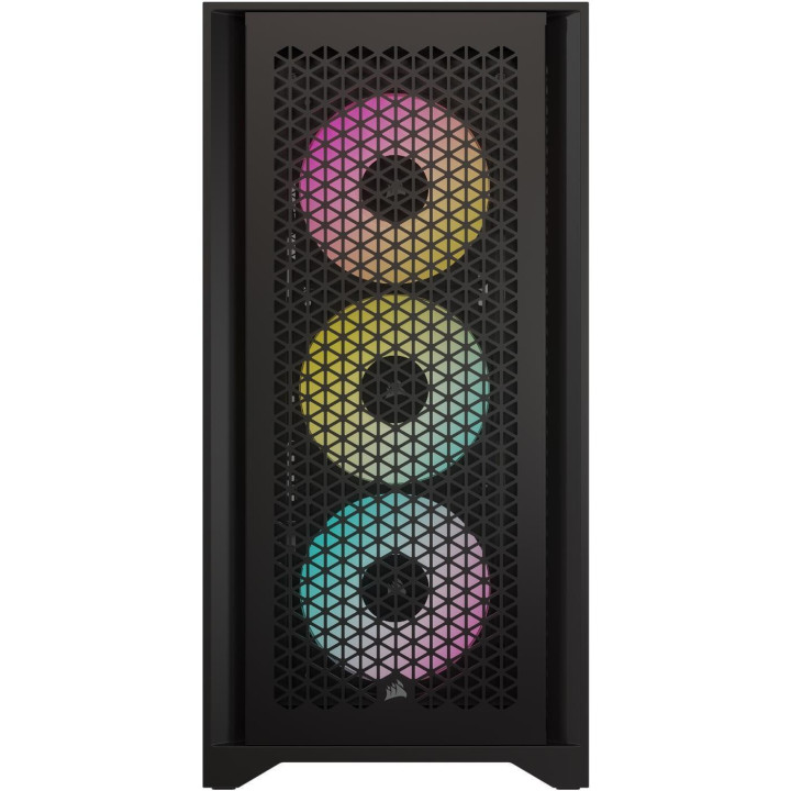 Кутия за компютър Corsair iCUE 4000D RGB Airflow Mid Tower, Tempered Glass, черен - CC-9011240-WW