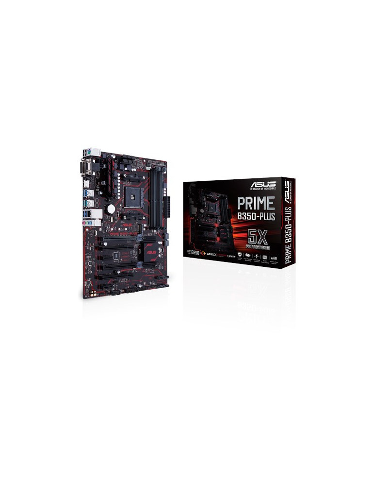 Дънна платка Asus PRIME B350-PLUS, сокет AM4