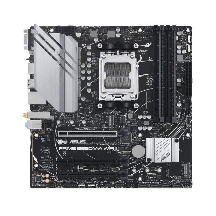 Дънна платка Asus PRIME B650M WI-FI II socket AM5, 4xDDR5, Aura Sync, PCIe 5.0 SSD Slot