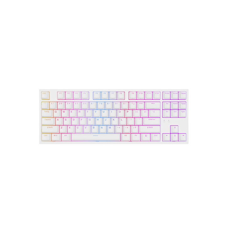 Механична геймърска клавиатура Genesis Thor 404 TKL White RGB Backlight US Layout Yellow Switch - NKG-2070