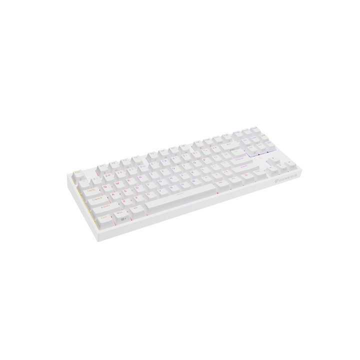 Механична геймърска клавиатура Genesis Thor 404 TKL White RGB Backlight US Layout Yellow Switch - NKG-2070