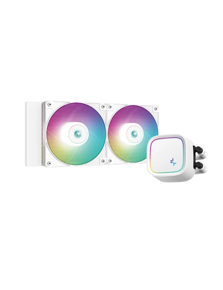 Водно охлаждане за процесор DeepCool LE520 WH, LGA 1700/AM5, aRGB - R-LE520-WHAMMN-G-1