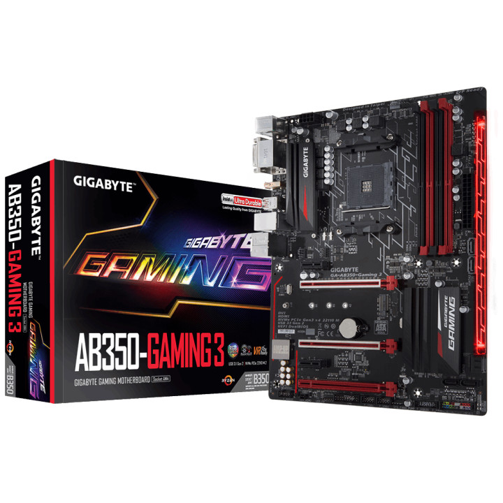 Дънна платка Gigabyte AB350-GAMING 3, сокет AM4