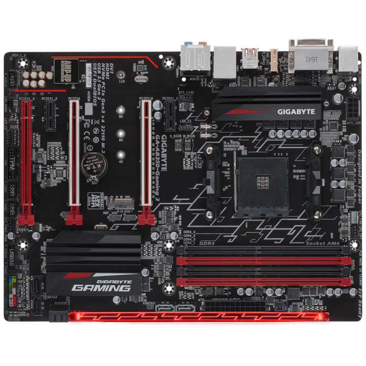 Дънна платка Gigabyte AB350-GAMING 3, сокет AM4
