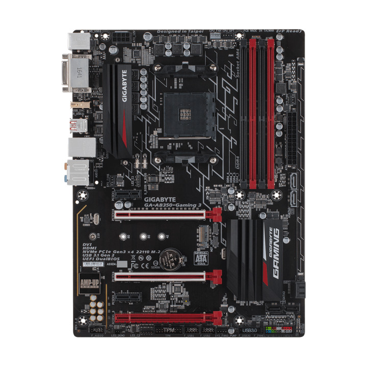 Дънна платка Gigabyte AB350-GAMING 3, сокет AM4
