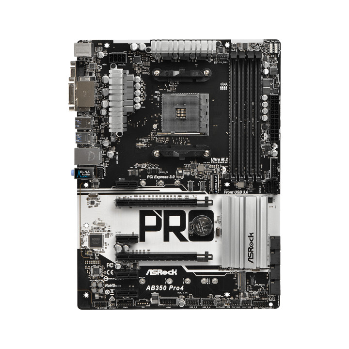 Дънна платка Asrock AB350 PRO4, сокет AM4
