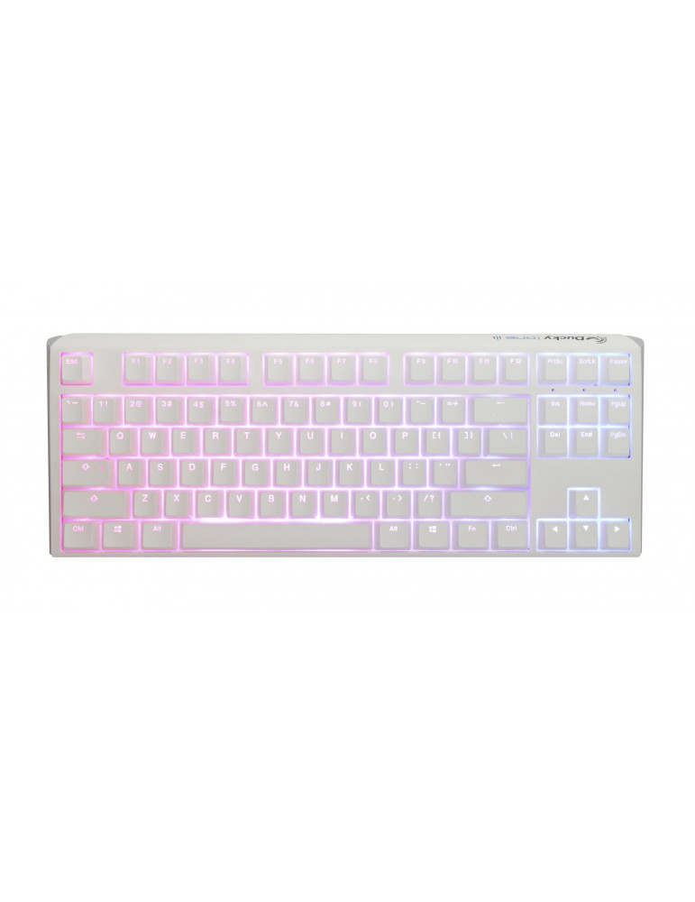 Геймърскa механична клавиатура Ducky One 3 Pure White TKL Hotswap Cherry MX Clear, RGB, PBT Keycaps - DKON2187ST-WUSPDPWWWSC1