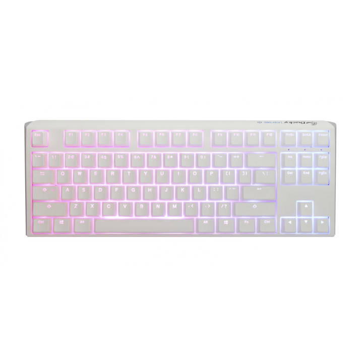 Геймърскa механична клавиатура Ducky One 3 Pure White TKL Hotswap Cherry MX Brown, RGB, PBT Keycaps - DKON2187ST-BUSPDPWWWSC1